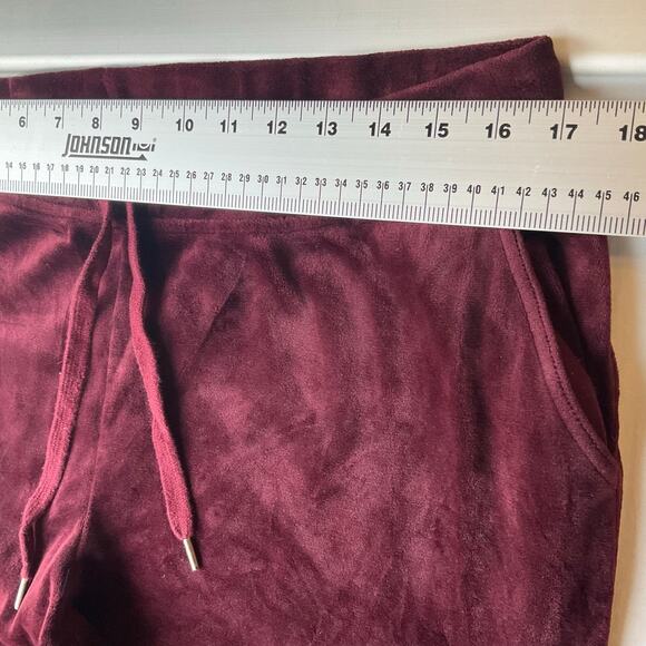 Gloria Vanderbilt Women Pants size XL Velvet Casual High Rise Pull-on Wine Red - Picture 2 of 10